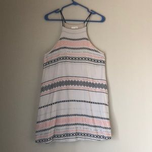 Mini dress with embroidery design